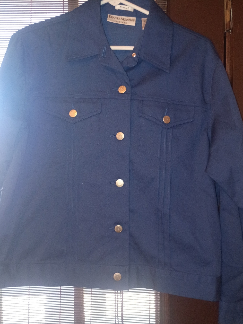 Draper & Damon Women's Navy Button-Front Jean Jacket